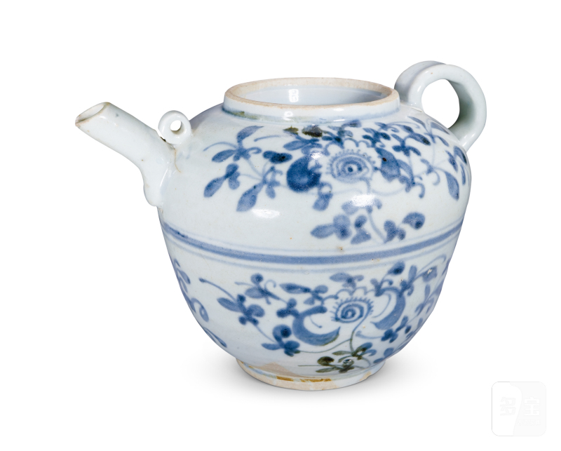 明 青花花卉纹执壶